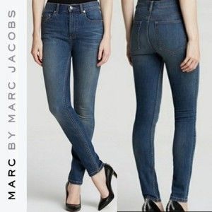 Marc by Marc Jacobs ella skinny jeans in vintage blue medium wash M400421 24